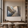 Modernes Wandbild oder Acrylbild mit architektonischer Treppe