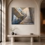 Modernes Wandbild oder Acrylbild mit architektonischer Treppe