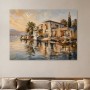 Modernes Wandbild und Leinwandbild von Seevilla im warmen Licht