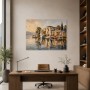 Modernes Wandbild und Leinwandbild von Seevilla im warmen Licht