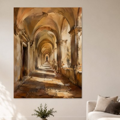 Historischer Arkadengang als Wandbild oder Kunstdruck