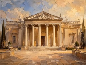 Elegantes Architektur Wandbild oder Fine Art Print mit klassischer Fassade