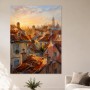 Altstadt im Abendlicht, Leinwandbild oder Kunstdruck