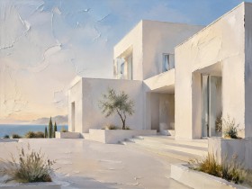 Mediterrane Architektur als Modernes Wandbild oder Acrylbild