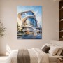 Moderne Architektur als Acrylbild oder Wandbild mit futuristischer Eleganz