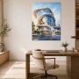 Moderne Architektur als Acrylbild oder Wandbild mit futuristischer Eleganz