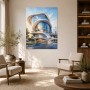 Moderne Architektur als Acrylbild oder Wandbild mit futuristischer Eleganz