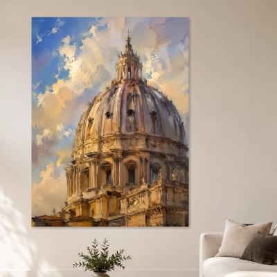 Domkuppel im Licht als Wandbild oder Kunstdruck