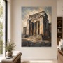 Klassischer Tempel im Licht, Leinwandbild oder Acrylbild