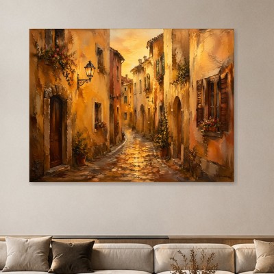Mediterrane Altstadtgasse als Wandbild oder Kunstdruck
