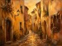 Mediterrane Altstadtgasse als Wandbild oder Kunstdruck
