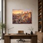 Altstadt Dächer bei Sonnenlicht, Wandbild oder Kunstdruck
