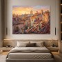 Altstadt Dächer bei Sonnenlicht, Wandbild oder Kunstdruck