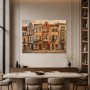 Altstadtfassaden als Leinwand oder Fine Art Print mit warmem Kolorit