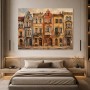 Altstadtfassaden als Leinwand oder Fine Art Print mit warmem Kolorit