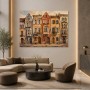 Altstadtfassaden als Leinwand oder Fine Art Print mit warmem Kolorit