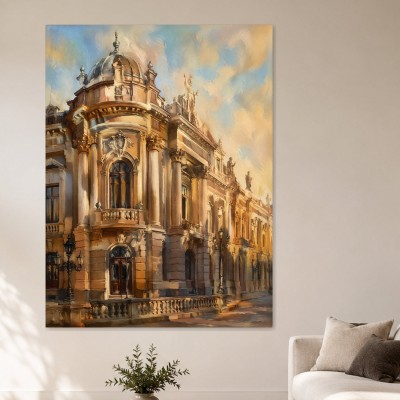 Historische Fassade im Licht, Kunstwerk oder Fine Art Print