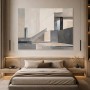 Modernes Wandbild oder Acrylbild mit architektonischer Geometrie