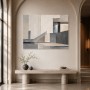 Modernes Wandbild oder Acrylbild mit architektonischer Geometrie
