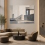 Modernes Wandbild oder Acrylbild mit architektonischer Geometrie