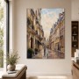 Pariser Straßenszene als Leinwandbild oder Kunstdruck