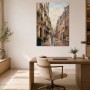 Pariser Straßenszene als Leinwandbild oder Kunstdruck