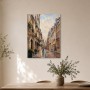 Pariser Straßenszene als Leinwandbild oder Kunstdruck