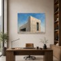 Modernes Wandbild oder Acrylbild mit architektonischer Betonstruktur