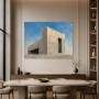 Modernes Wandbild oder Acrylbild mit architektonischer Betonstruktur