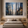 Moderne Stadtansicht als Leinwand oder Poster mit architektonischer Tiefe