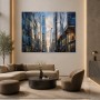 Moderne Stadtansicht als Leinwand oder Poster mit architektonischer Tiefe
