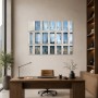 Modernes Wandbild oder Acrylbild mit klarer Fassadenarchitektur