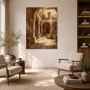 Mediterraner Innenhof als Wandbild oder Kunstdruck mit warmem Licht