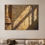 Warmes Steinmauer Wandbild oder Kunstdruck in mediterraner Lichtstimmung