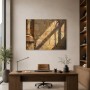 Warmes Steinmauer Wandbild oder Kunstdruck in mediterraner Lichtstimmung