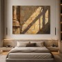 Warmes Steinmauer Wandbild oder Kunstdruck in mediterraner Lichtstimmung