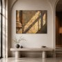 Warmes Steinmauer Wandbild oder Kunstdruck in mediterraner Lichtstimmung