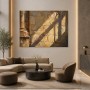Warmes Steinmauer Wandbild oder Kunstdruck in mediterraner Lichtstimmung