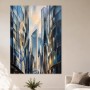 Modernes Wandbild oder Acrylbild mit urbaner Skyline