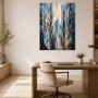 Modernes Wandbild oder Acrylbild mit urbaner Skyline