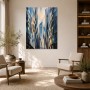 Modernes Wandbild oder Acrylbild mit urbaner Skyline