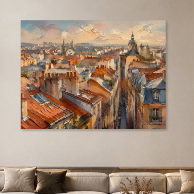 Paris Dächer im Licht, Leinwand oder Fine Art Print