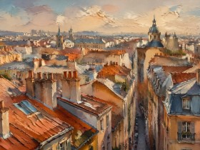 Paris Dächer im Licht, Leinwand oder Fine Art Print Paris Dächer im Licht, Leinwand oder Fine Art Print