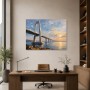 Brücke im Abendlicht, Leinwand oder Acrylbild für moderne Räume