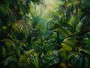 Tropische Blattlandschaft als Leinwand oder Poster