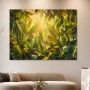 Tropische Blätter im Licht als Wandbild oder Leinwand