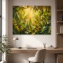Tropische Blätter im Licht als Wandbild oder Leinwand