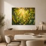 Tropische Blätter im Licht als Wandbild oder Leinwand