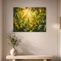 Tropische Blätter im Licht als Wandbild oder Leinwand