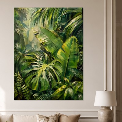 Tropische Blätter als Leinwand oder Kunstdruck für moderne Räume